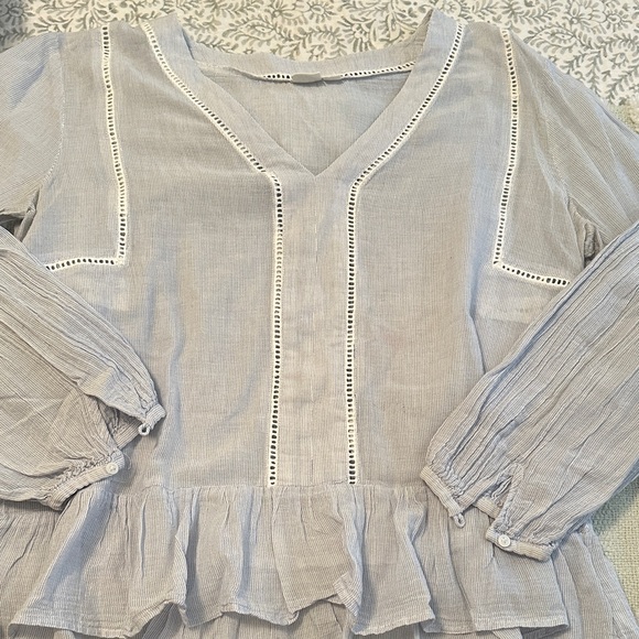 GAP Tops - Gap Light blue Peplum Blouse